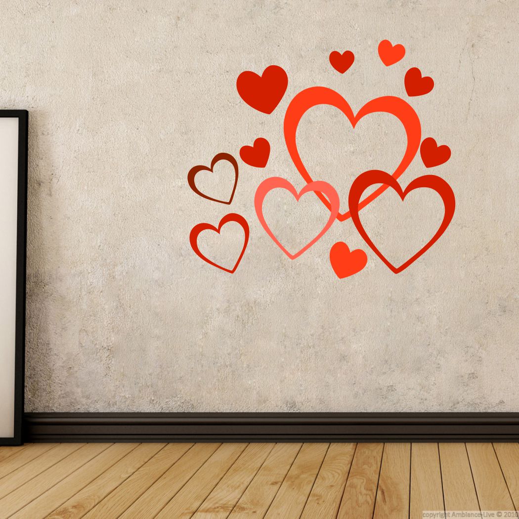 Homexa Decor | Heart Design Wall Sticker (Size 42x 37 cm)