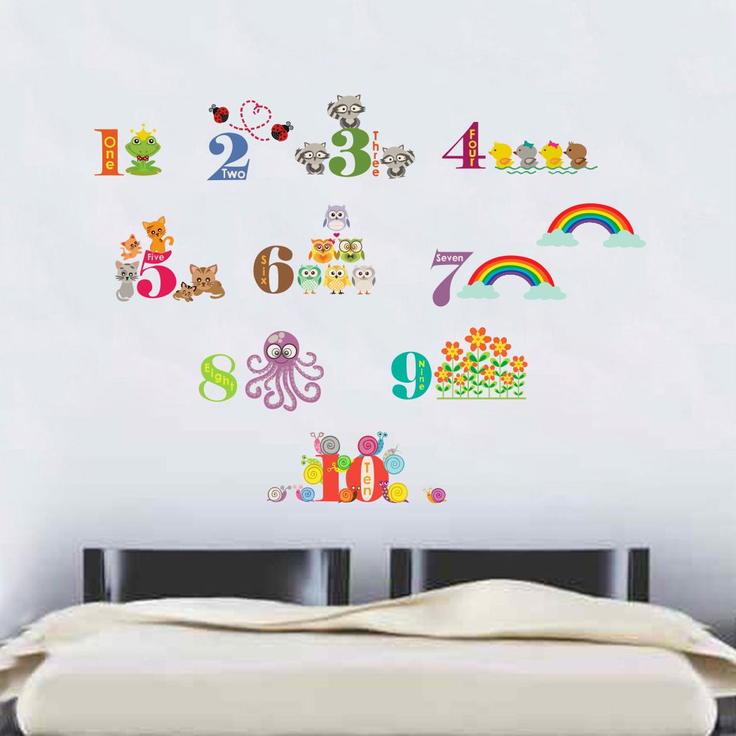 Homexa Decor | Numeric or Numbers Wall Sticker (Size 82 x 61 cm)