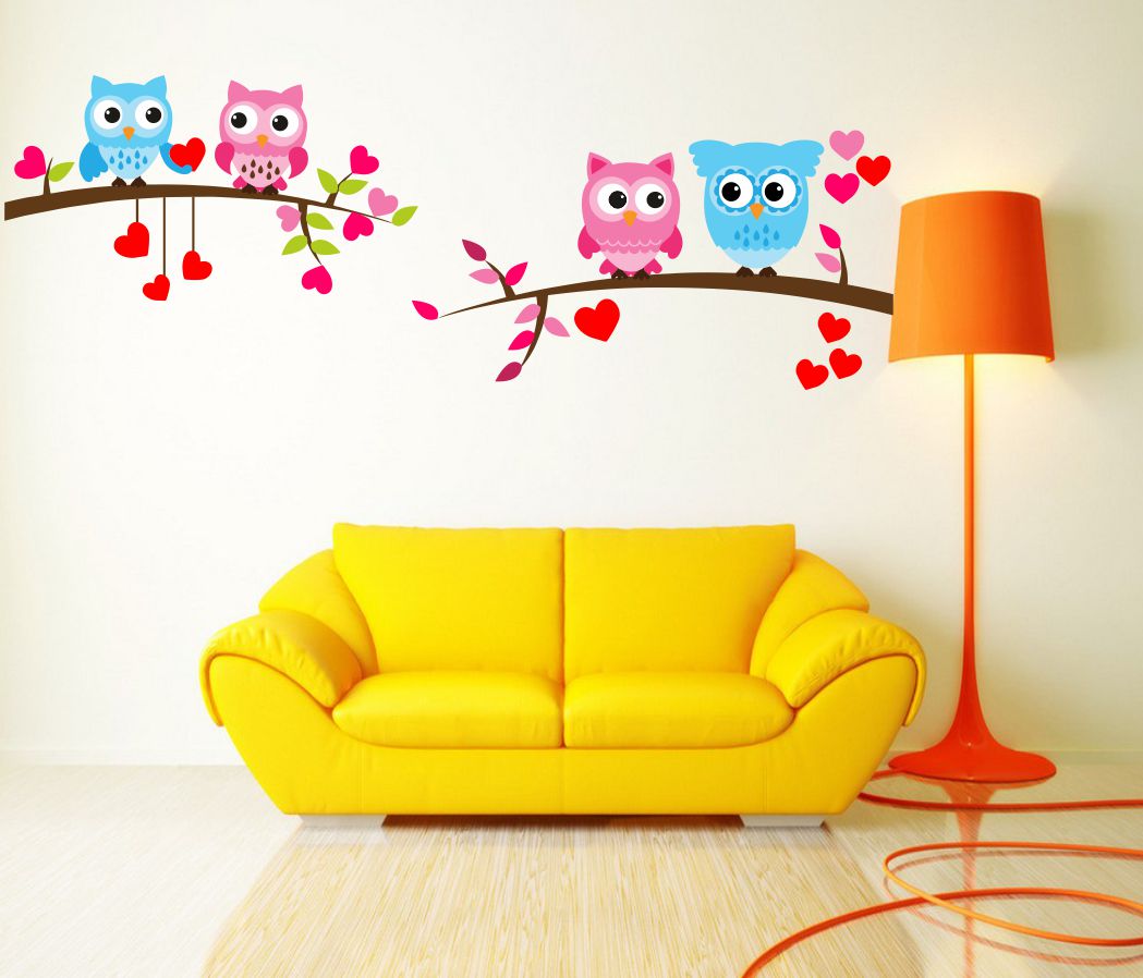 Homexa Decor | Tree With Owl Design Wall Sticker (Size 120 x 45 cm)