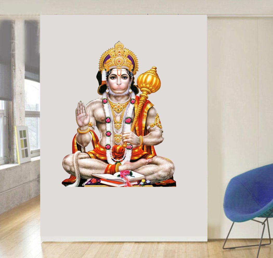 Homexa Decor | God of Hanuman Design Wall Sticker (Size 44 x 56 cm)