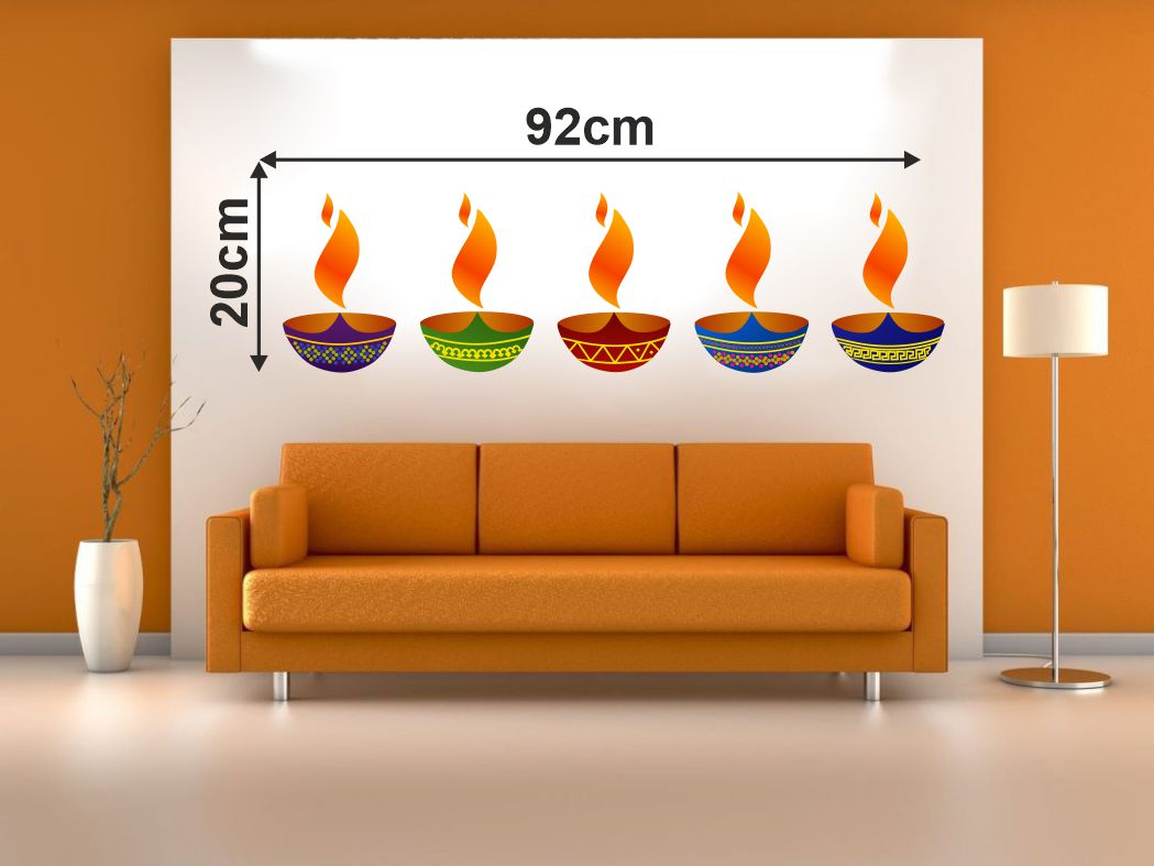 Homexa Decor | Beautiful Festivals Combo Design Wall Sticker (Size 58 x 49 cm)