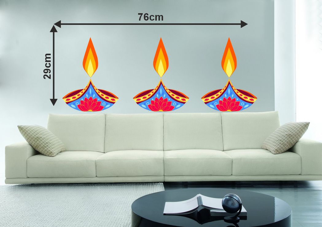 Homexa Decor | Beautiful Festivals Combo Design Wall Sticker (Size 76 x 29 cm)
