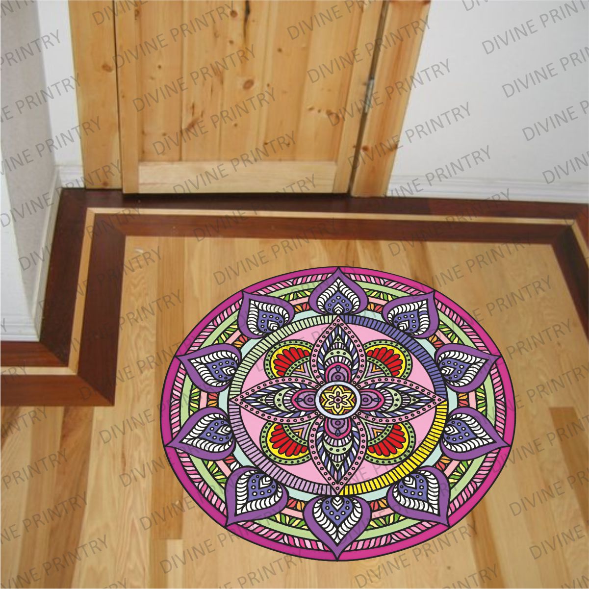 Homexa Decor | Rangoli Mandala Floor Sticker (Size 38 x 38 cm)