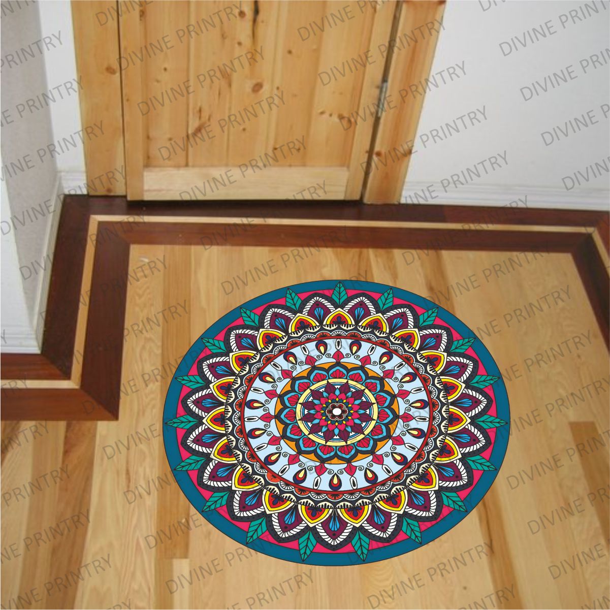 Homexa Decor | Rangoli Mandala Floor Sticker (Size 38 x 38 cm)