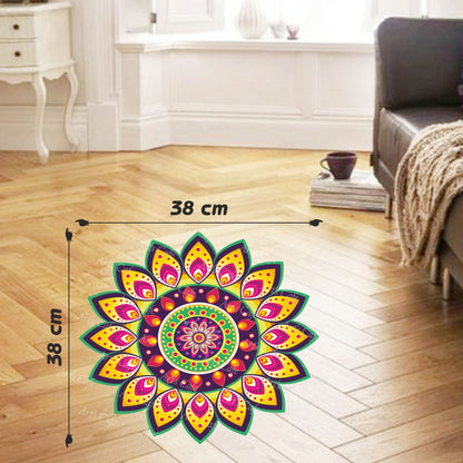 Homexa Decor | Rangoli Mandala Floor Sticker 2092 (Size 38 x 38 cm)