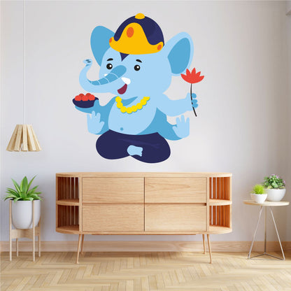 Homexa Decor |Ganesh Ji Design Wall Sticker (Size 50 x 58 cm)