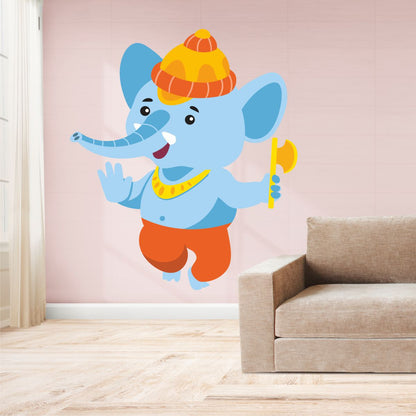 Homexa Decor | Ganesh Bhagwan Wall Sticker (Size 49 x 57 cm)