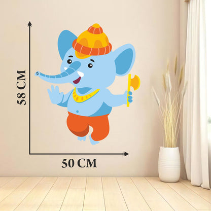 Homexa Decor | Ganesh Bhagwan Wall Sticker (Size 49 x 57 cm)