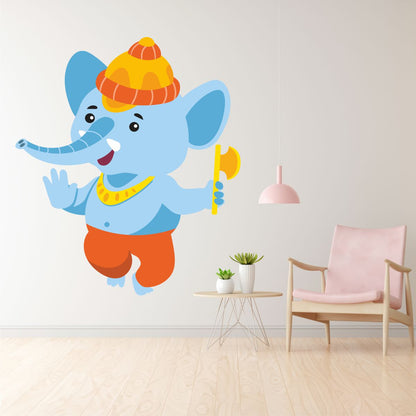 Homexa Decor | Ganesh Bhagwan Wall Sticker (Size 49 x 57 cm)