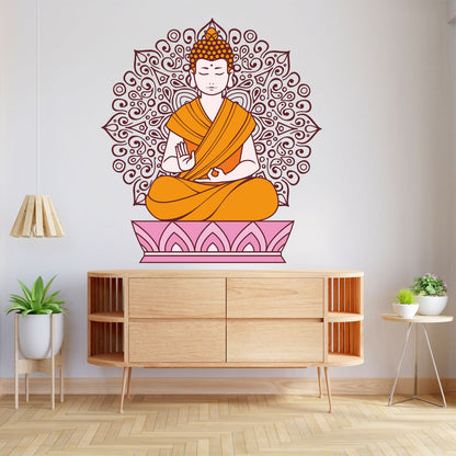 Homexa Decor | Buddha Design Wall Sticker (Size 50x56 cm)