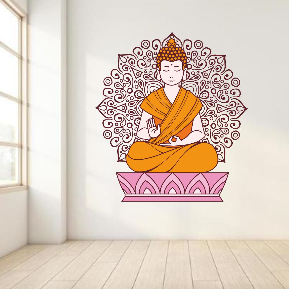 Homexa Decor | Buddha Design Wall Sticker (Size 50x56 cm)