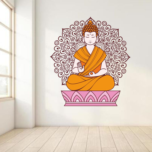 Homexa Decor | Buddha Design Wall Sticker (Size 50x56 cm)