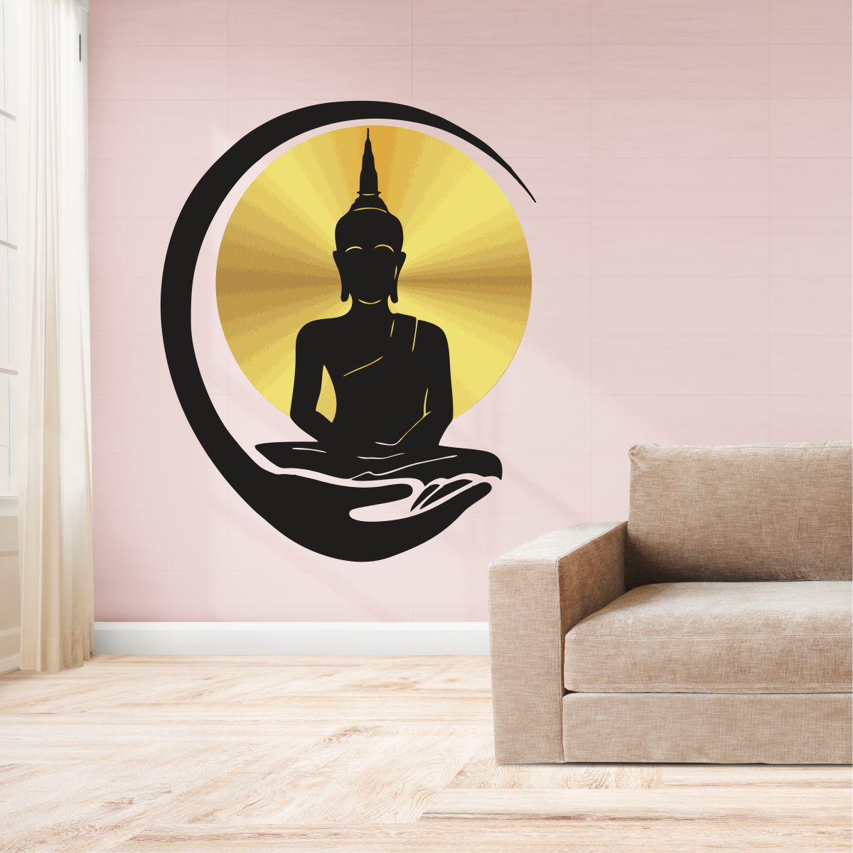 Homexa Decor | Lord Buddha Wall Sticker (Size 46x56 cm)