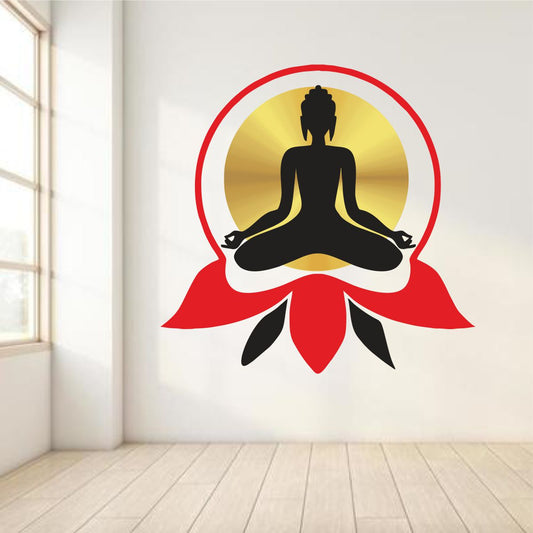 Homexa Decor | Lord Buddha Wall Sticker (Size 5655 cm)