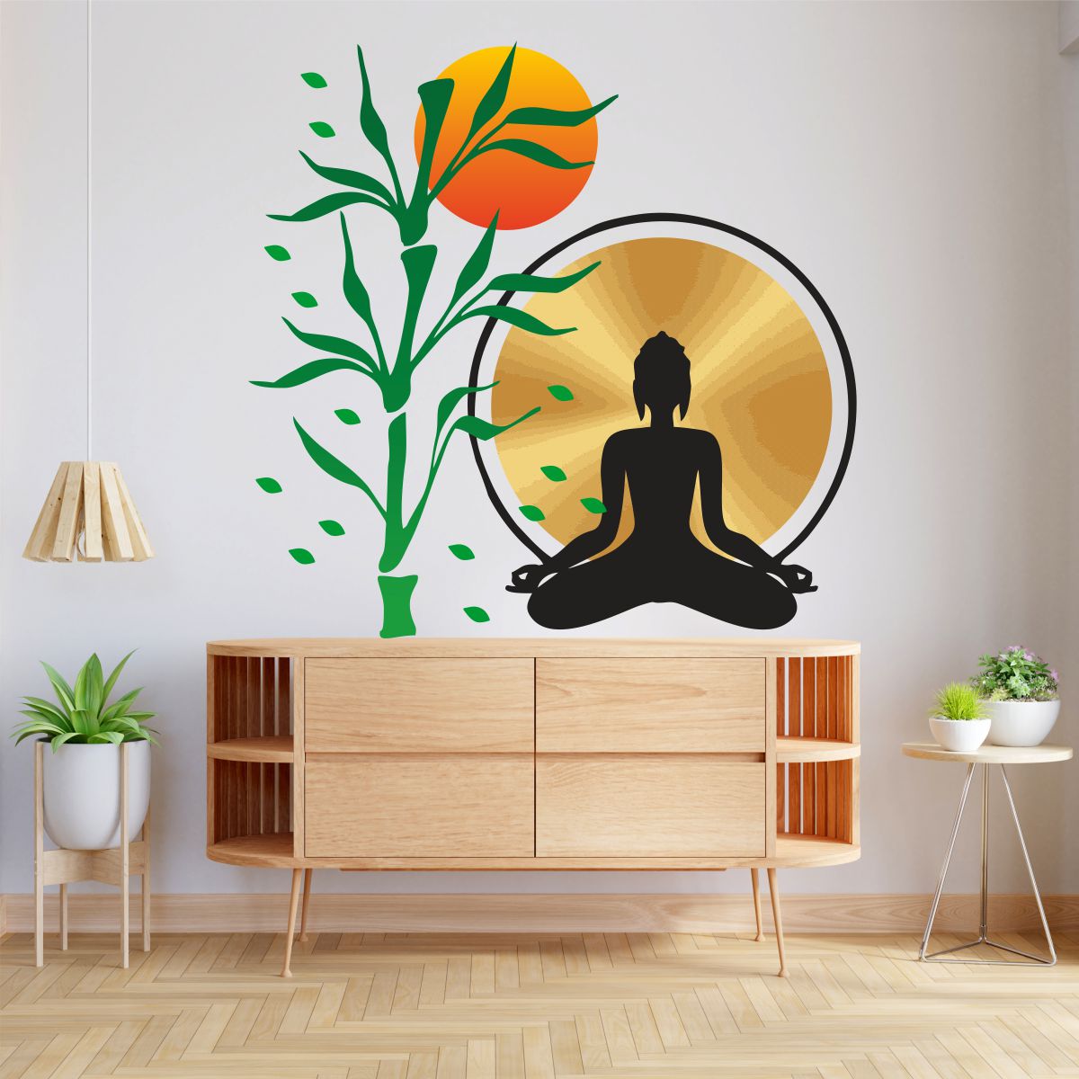 Homexa Decor | Lord Buddha Wall Sticker (Size 55x56 cm)