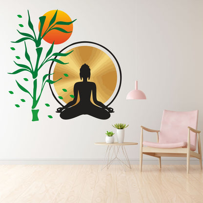 Homexa Decor | Lord Buddha Wall Sticker (Size 55x56 cm)