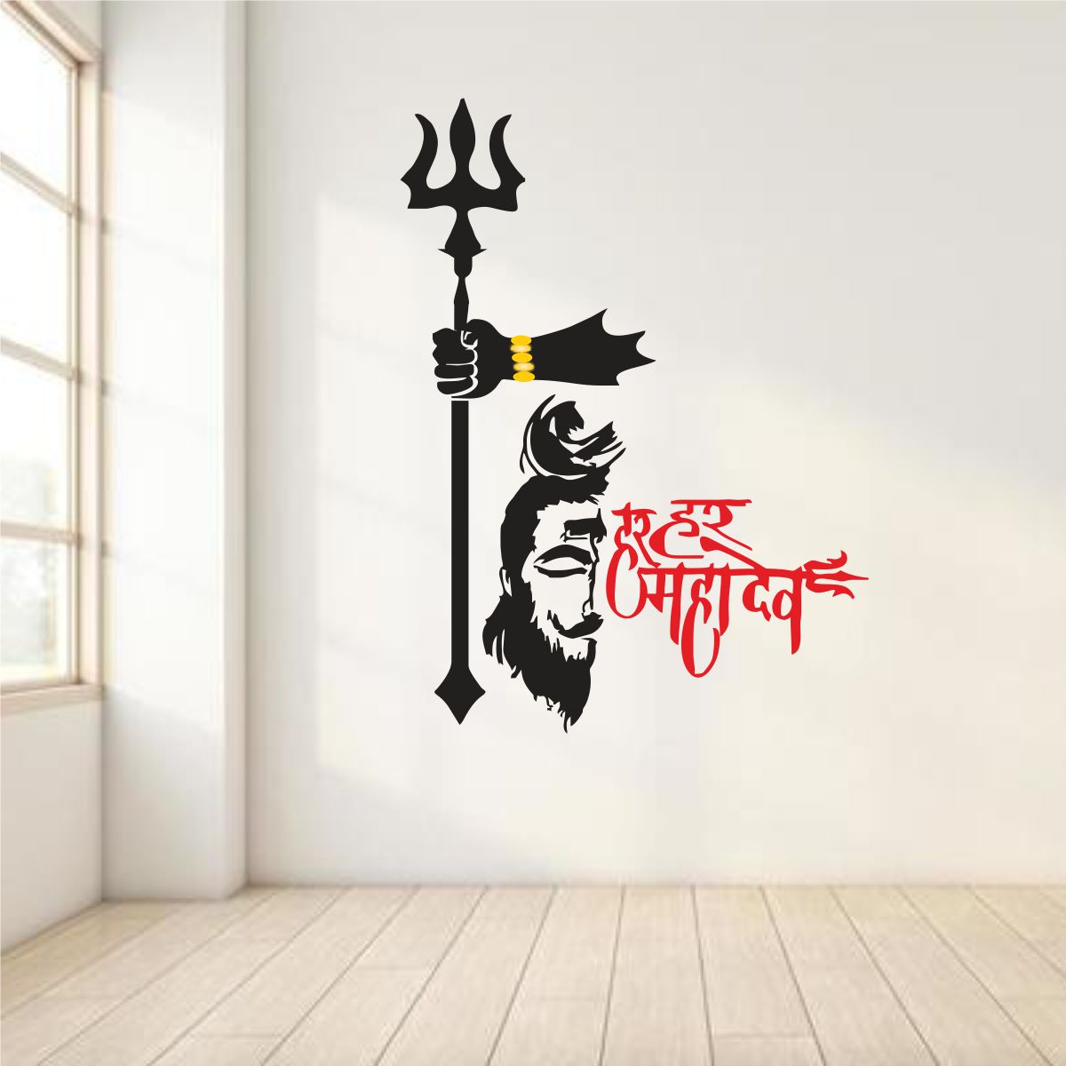 Homexa Decor | Lord Mahakal Wall Sticker (Size 52x70 cm)