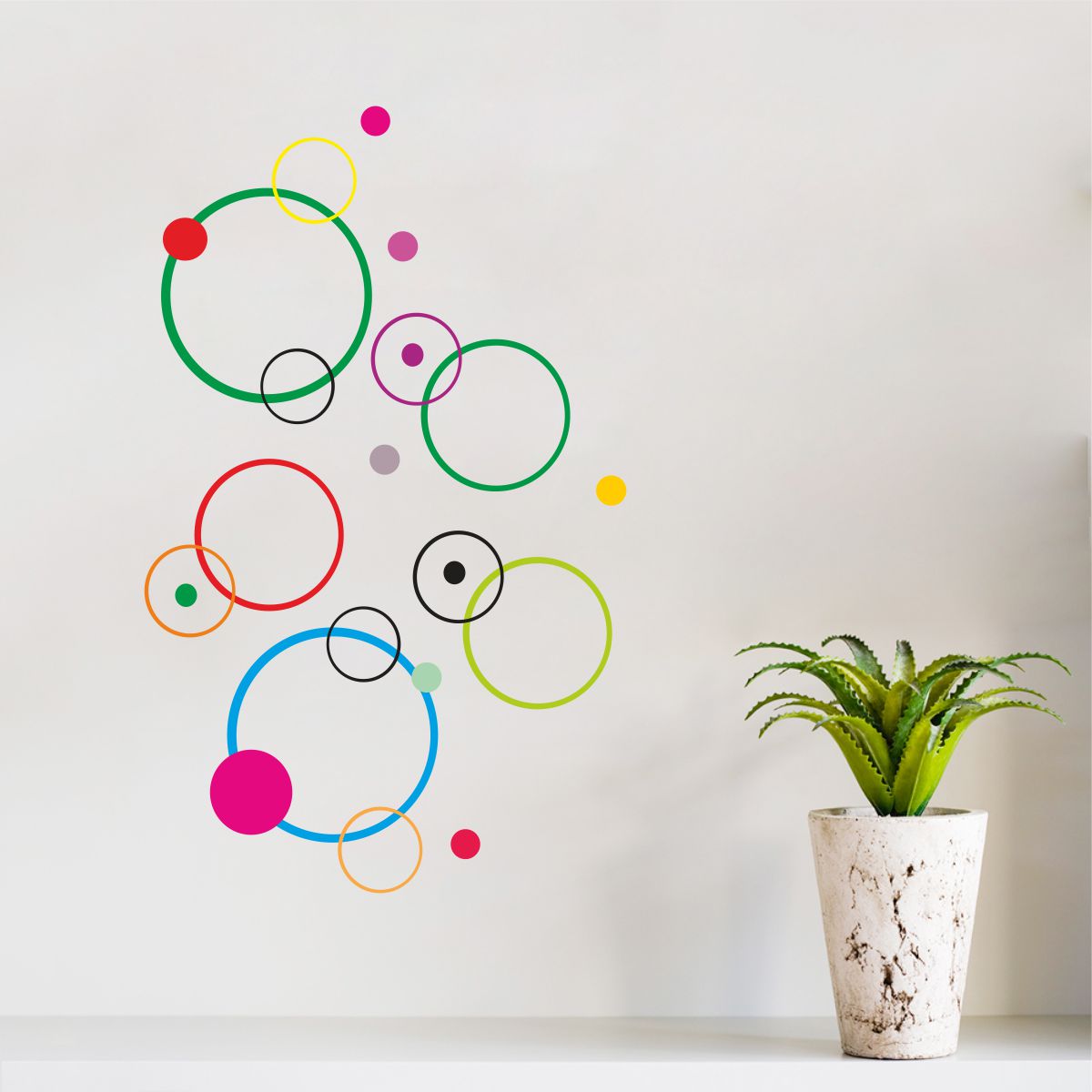 Homexa Decor | Round Shape Design Wall Sticker (Size 137 x 84 cm)