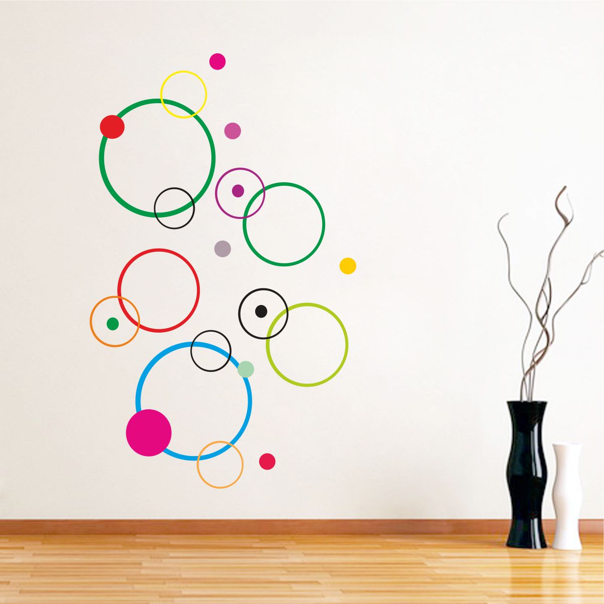 Homexa Decor | Round Shape Design Wall Sticker (Size 137 x 84 cm)