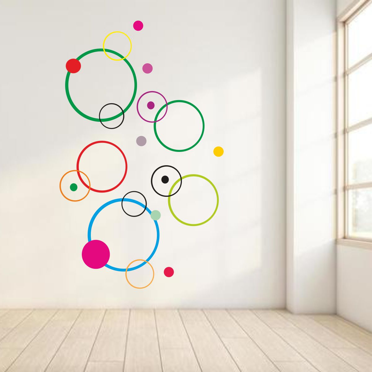 Homexa Decor | Round Shape Design Wall Sticker (Size 137 x 84 cm)