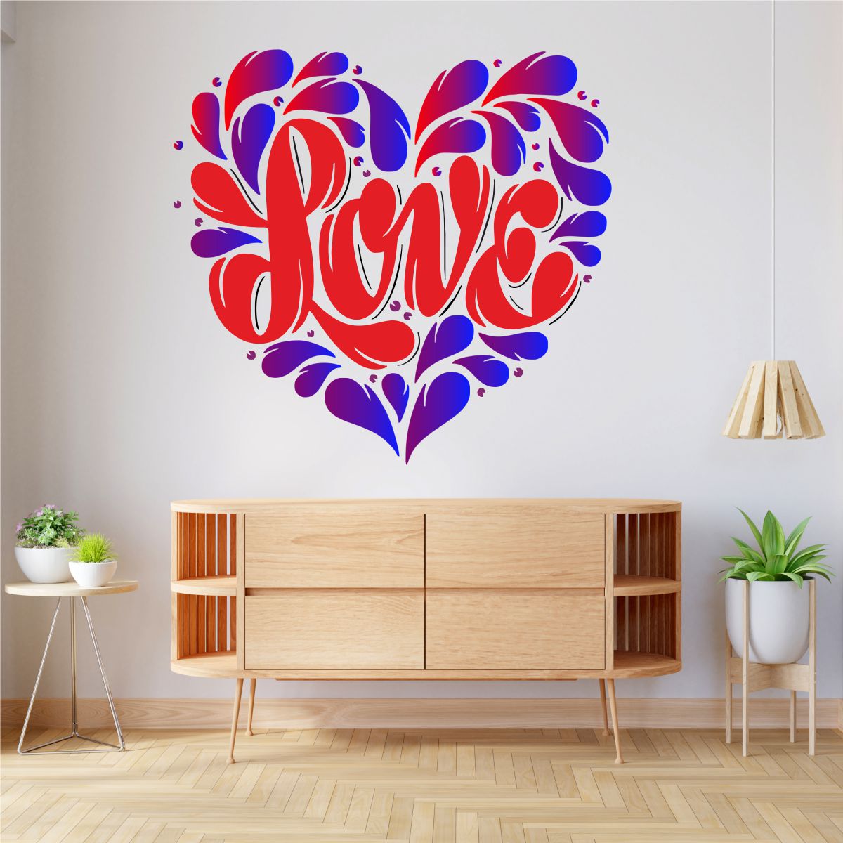 Homexa Decor | Love (Heart) Wall Sticker (Size 51 x 50 cm)