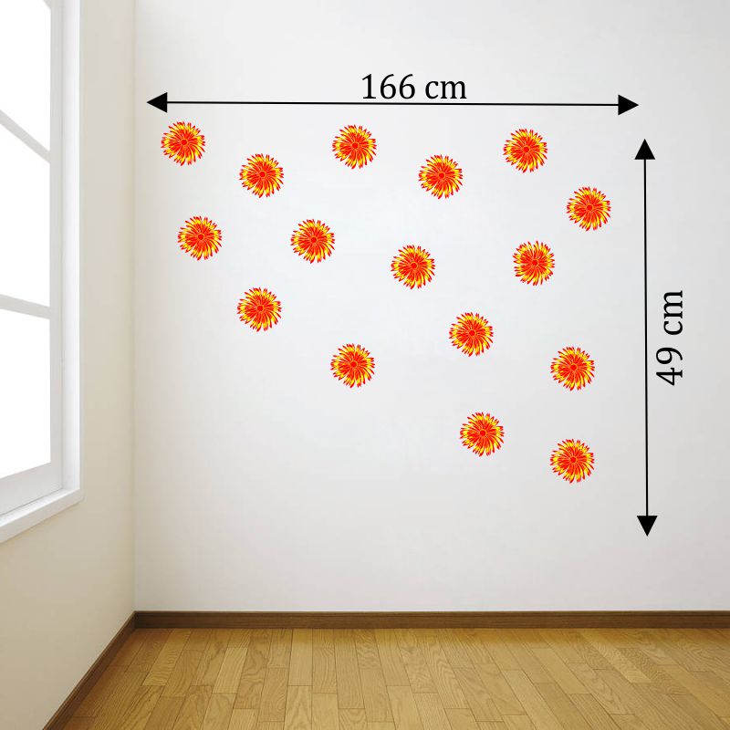 Homexa Decor | Flower Wall Sticker (Size 166*49 cm)