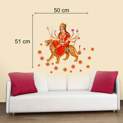 Homexa Decor | Durga Maa Wall Sticker (Size 50x51 cm)