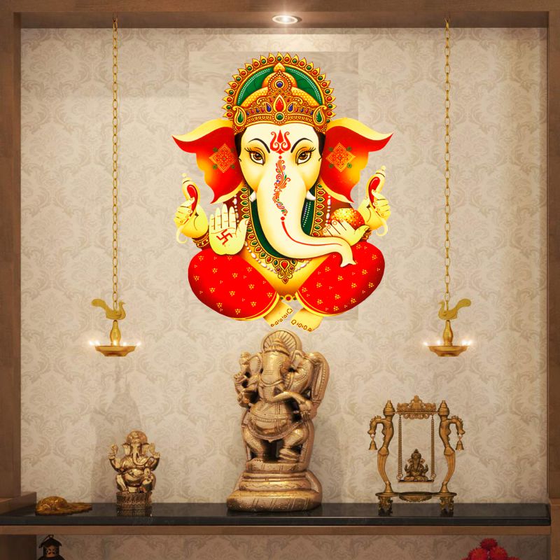 Homexa Decor | Lord Ganesh Wall Sticker (Size 40x50 cm)