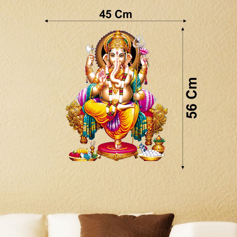 Homexa Decor | God Of Ganesh ji Wall Sticker (Size 45x56 cm)