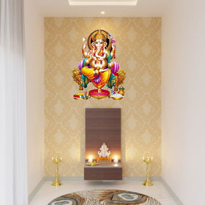 Homexa Decor | God Of Ganesh ji Wall Sticker (Size 45x56 cm)