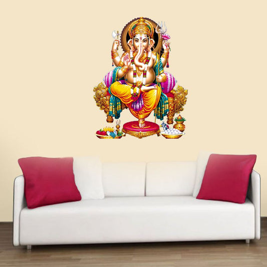 Homexa Decor | God Of Ganesh ji Wall Sticker (Size 45x56 cm)