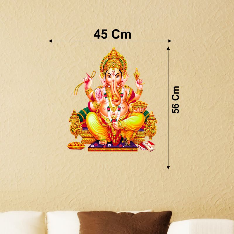 Homexa Decor | God Of Ganesh ji Wall Sticker (Size 45x56 cm)