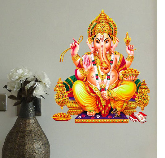 Homexa Decor | God Of Ganesh ji Wall Sticker (Size 45x56 cm)