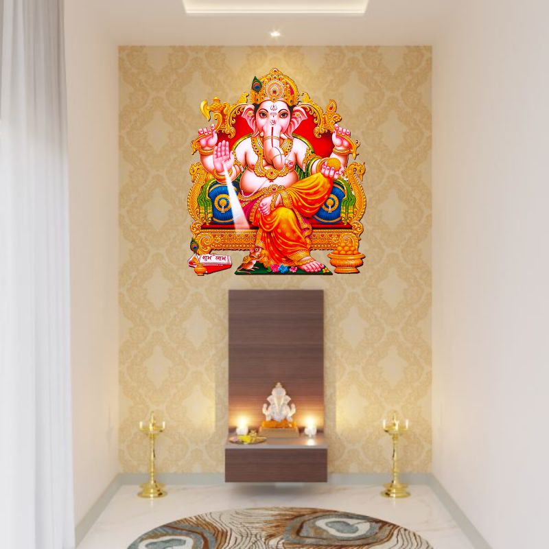 Homexa Decor | God Of Ganesh ji Wall Sticker (Size 45x56 cm)