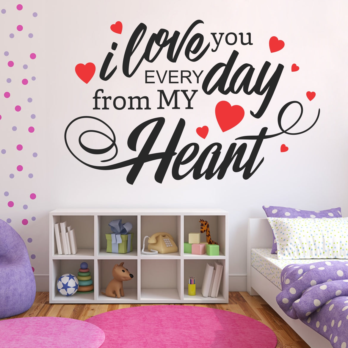 Homexa Decor | I love you Every day Wall Sticker (Size 50*58 cm)