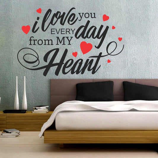 Homexa Decor | I love you Every day Wall Sticker (Size 50*58 cm)