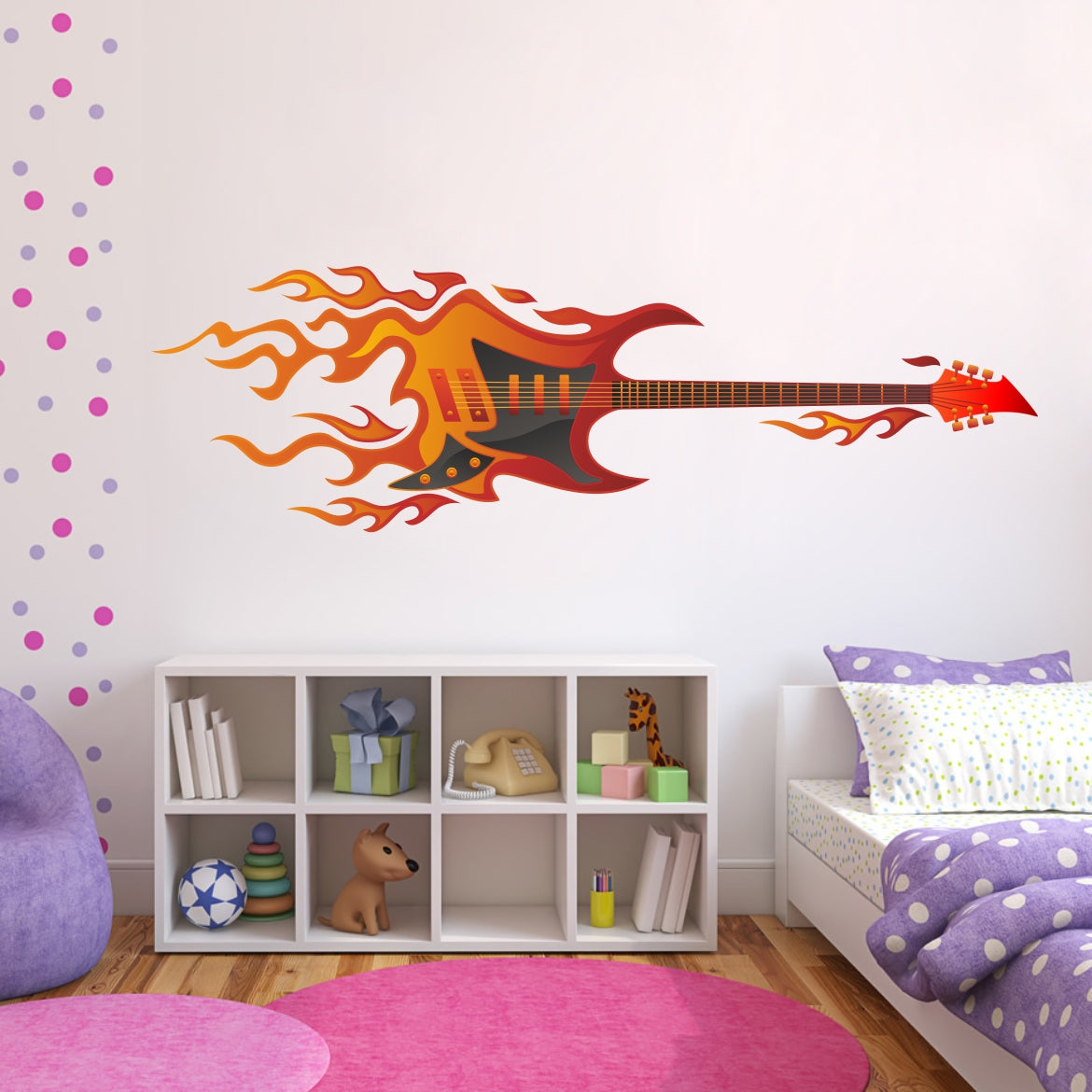 Homexa Decor | Guitar Design Wall Sticker (Size 90*27 cm)