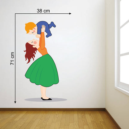 Homexa Decor | Mother With Baby Wall Sticker (Size 38x71 cm)