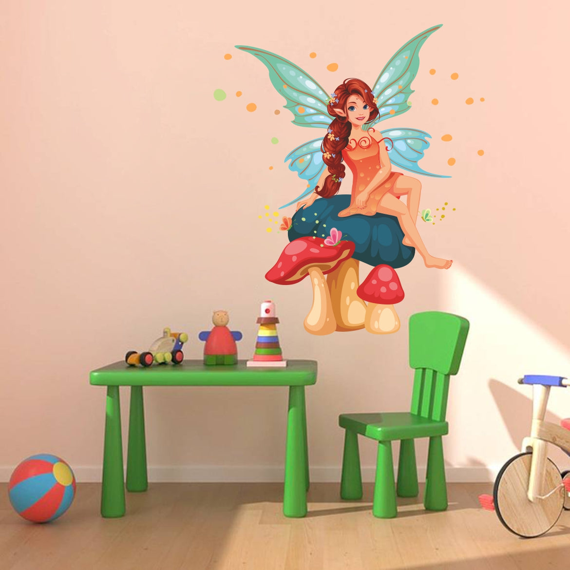 Homexa Decor | Pari and Butterfly Wall Sticker (Size 50x58 cm)