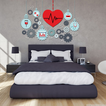 Homexa Decor | Human Setting Machine Design Wall Sticker (Size 57x41 cm)