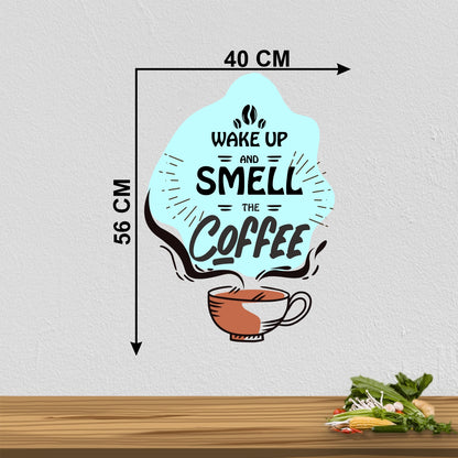 Homexa Decor | Wake Up And Smell The Coffee Wall Sticker (Size 40x56 cm)