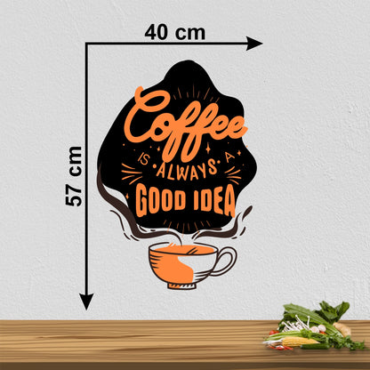 Homexa Decor | Wake Up And Smell The Coffee Wall Sticker (Size 40x56 cm)