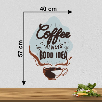 Homexa Decor | Wake Up And Smell The Coffee Wall Sticker (Size 40x56) cm