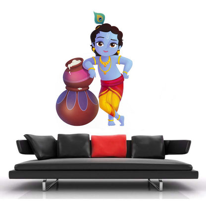 Homexa Decor | Little Shree Krishna Wall Sticker (Size 37x56 cm)