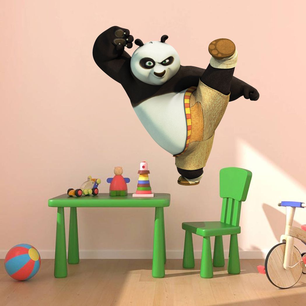 Homexa Decor | Kung Fu Panda Wall Sticker (Size 56 x 54 cm)