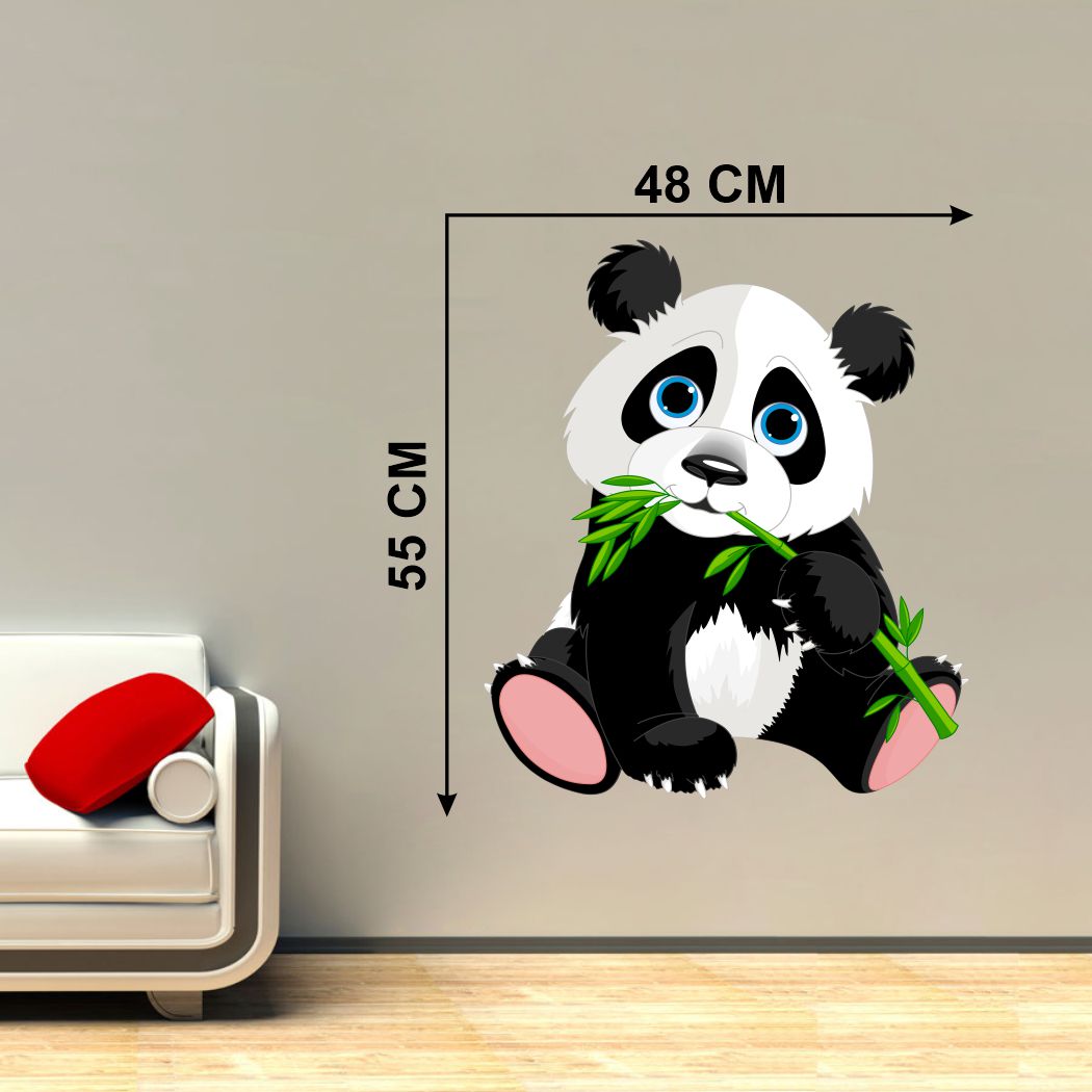 Homexa Decor | Beautiful Little Panda Wall Sticker (Size 48 x 55 cm)