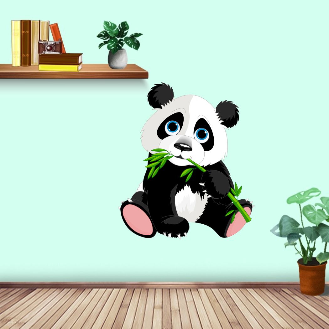 Homexa Decor | Beautiful Little Panda Wall Sticker (Size 48 x 55 cm)