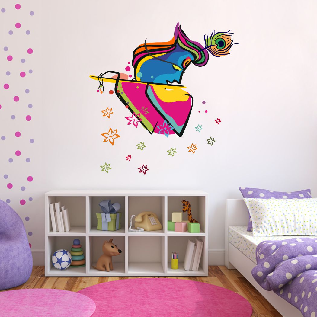 Homexa Decor | Radha Krishna  Wall Sticker (Size 56 x 57 cm)