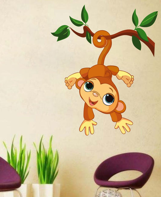 Homexa Decor | Monkey Wall Sticker (Size 52 x 63 cm)