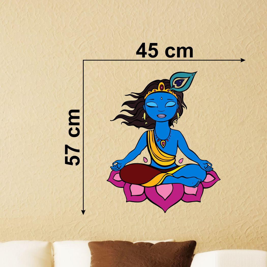 Homexa Decor | Little Shree Krishna Wall Sticker (Size 46 x 57 cm)